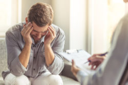 Client Talking to Counselor Client Talking to Counselor