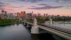 Aerial shot of Boston