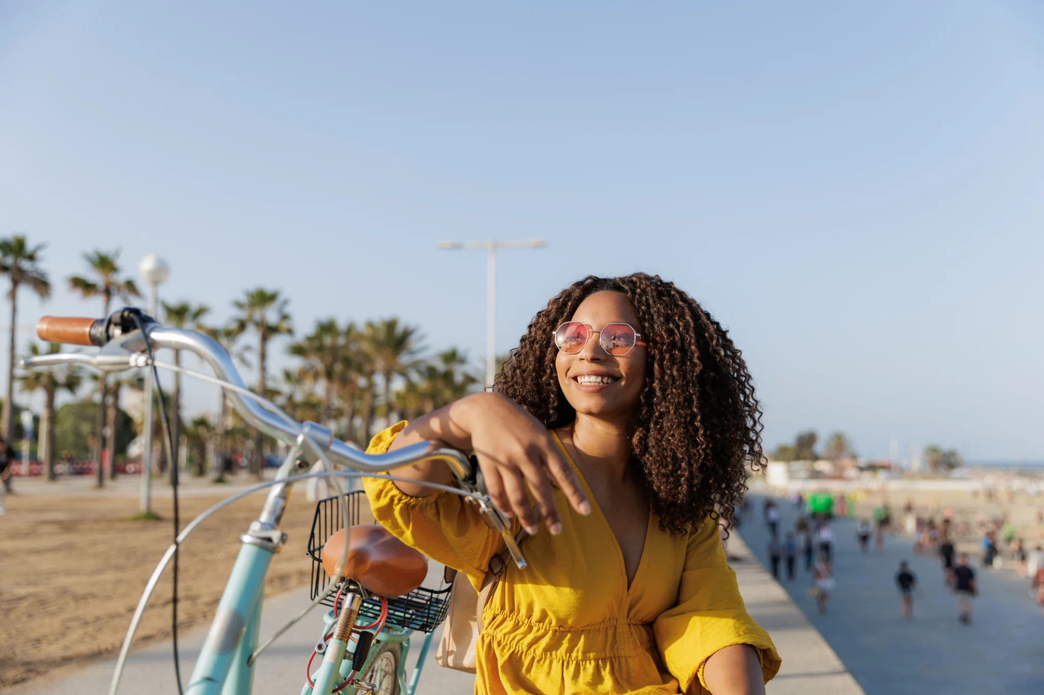 Young woman enjoying summer sun