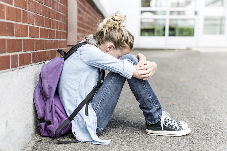 Young girl who is depressed