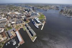 Aerial view of Norfolk, Virginia